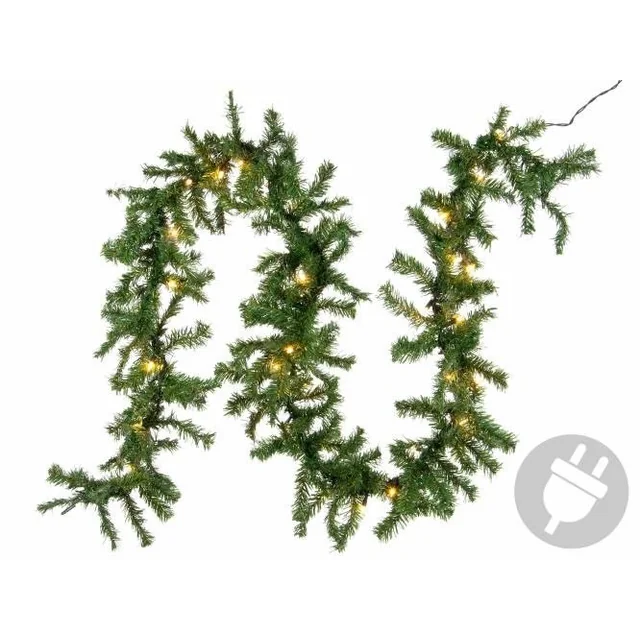 Christmas decoration - garland with LED lighting, 2,7m²