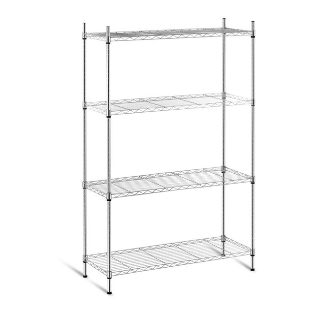 Chrome openwork wire storage rack 137x90x35cm down 120kg