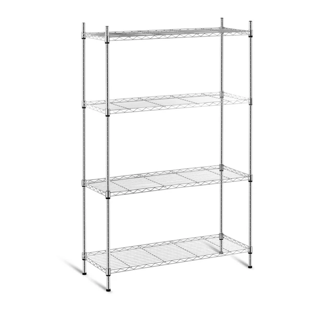 Chrome-plated openwork wire warehouse rack 137x90x35cm to 120kg