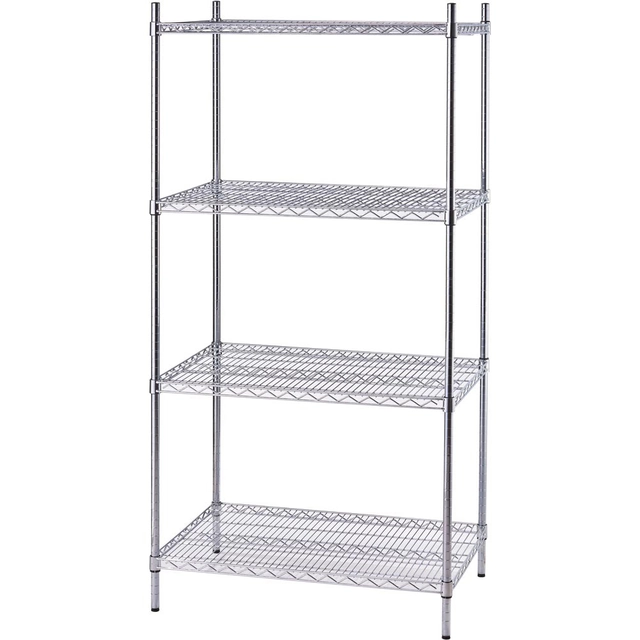 Chrome-plated shelf, 4 shelves, foldable, 908x610x1800 mm