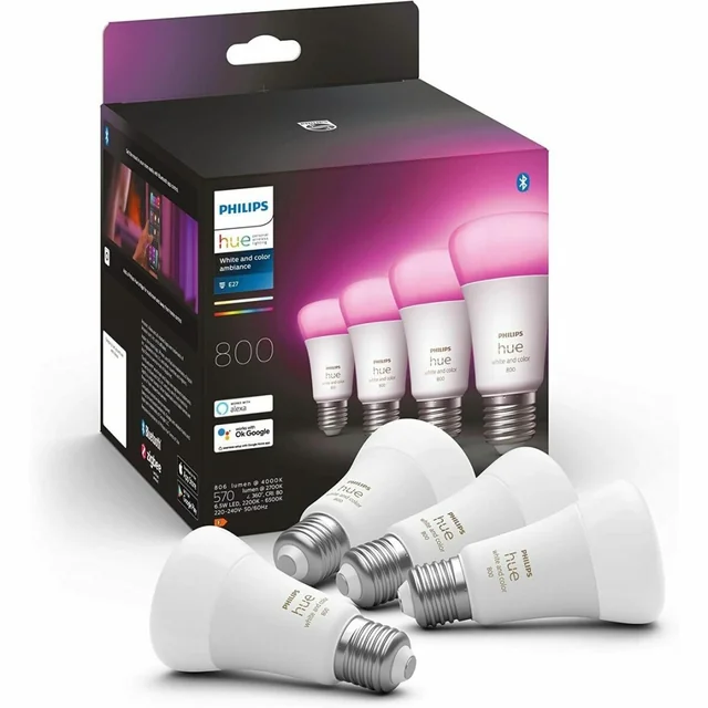 Chytrá žárovka Philips Pack od 4 E27