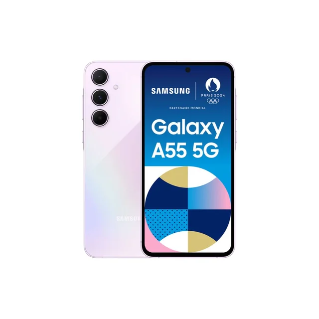 Chytré telefony Samsung A55 5G L. FIALOVÁ 8 GB RAM 256 GB Black Lilac