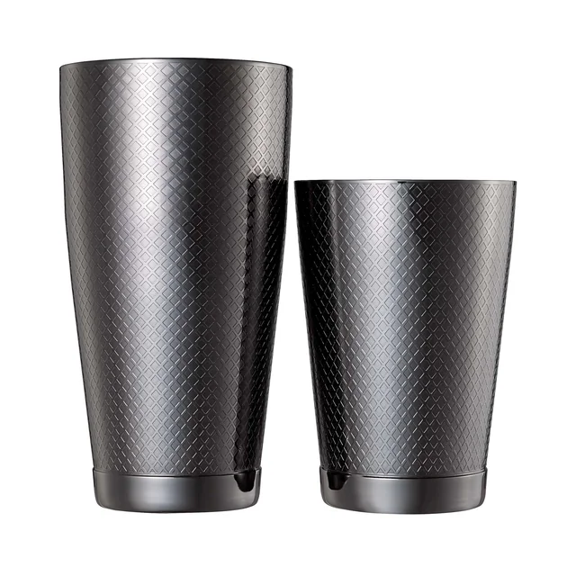 Cínová třepačka Diamond Lattice, černá, Barfly, 830/530ml