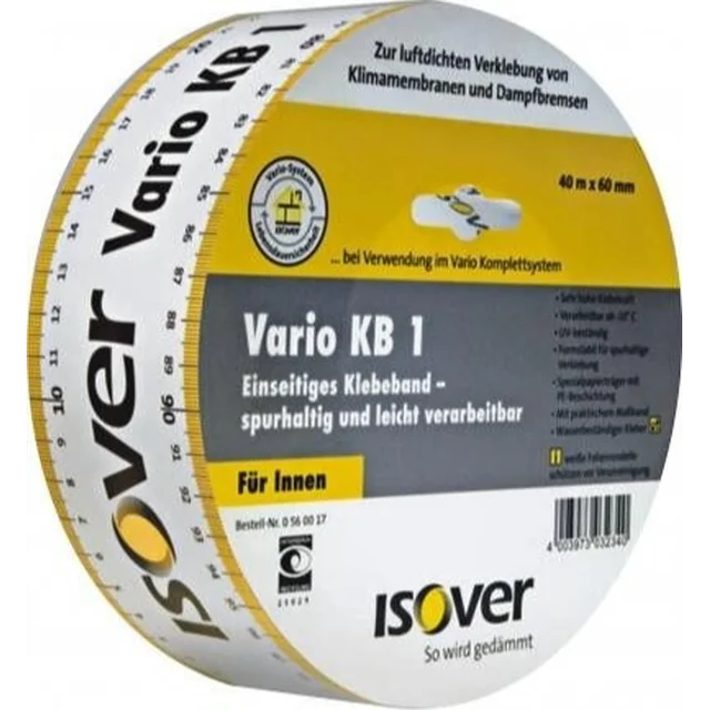 Cinta adhesiva VARIO KB1 60mm x 40 mb ISOVER