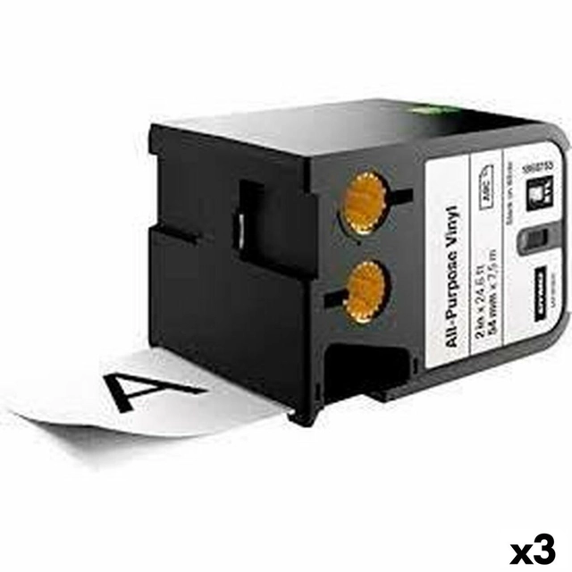 Cinta de transferencia térmica Dymo XTL Negro Blanco 54 milímetro (3 Piezas)