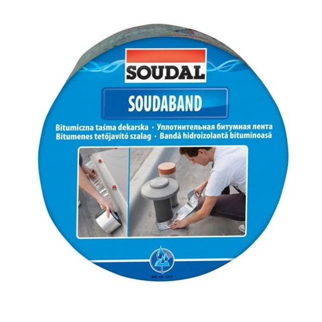 Cinta para tejados autosellante Soudal Soudaband plateada 10cm x 10m