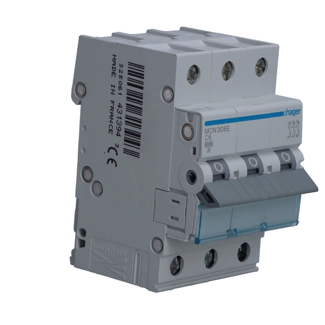 circuit breaker,6kA, characteristic C,3-biegunowy, 6A