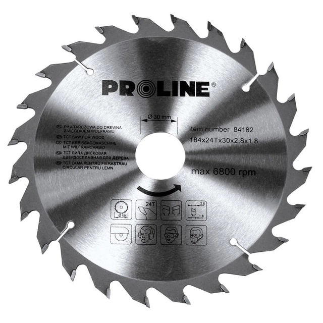 Circular saw for wood 250x30mm 24z PROLINE 84252