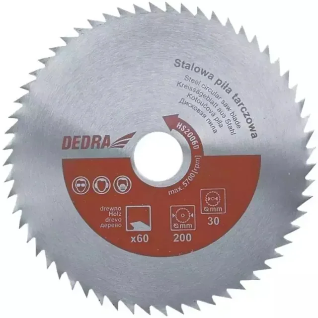 CIRCULAR SAW FOR WOOD STEEL DEDRA HS50060 60 TEETH, 500X30MM