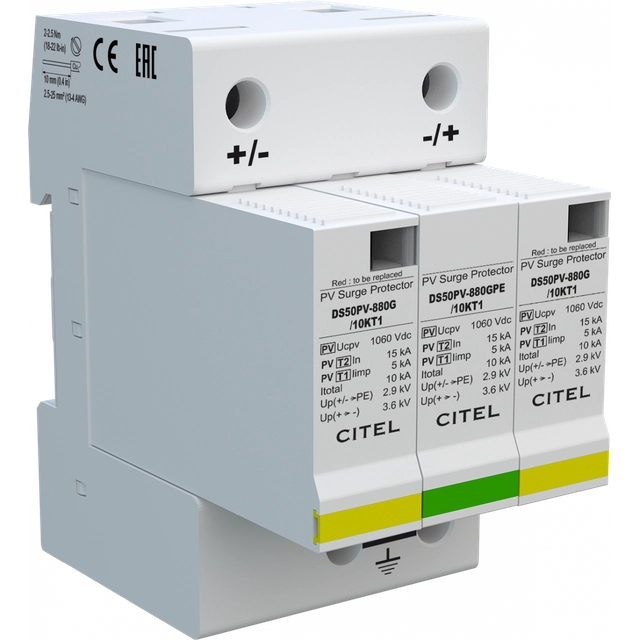 CITEL - DC overspændingsafleder type 1+2 CITEL FOTOVOLTAICS