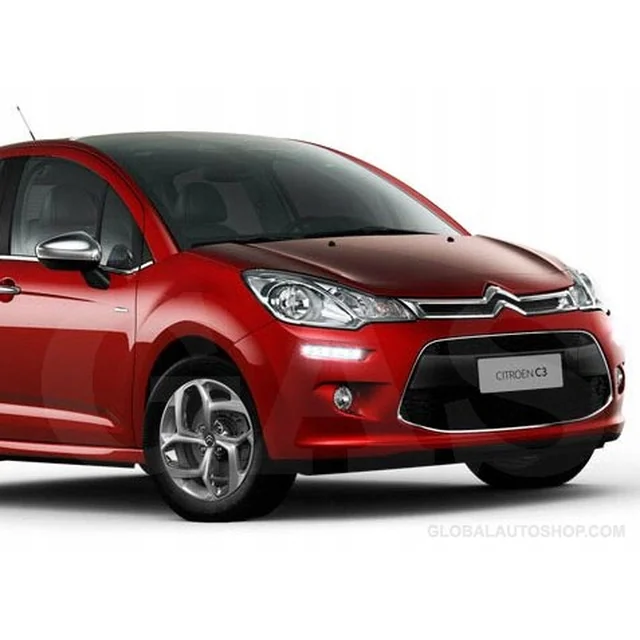 Citroën C3 - Bandes chromées sur la calandre Tuning de pare-chocs factice chromé