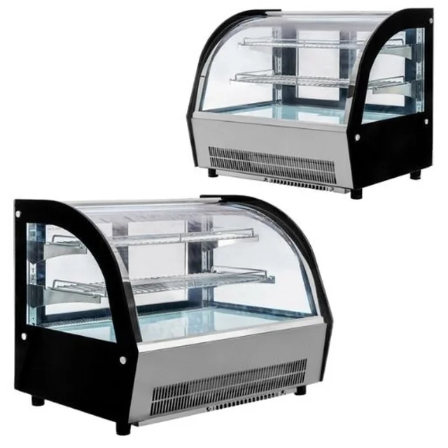 Clara Mini verstellbare Kühlvitrine für Cafés S90 Inox 90x53x73