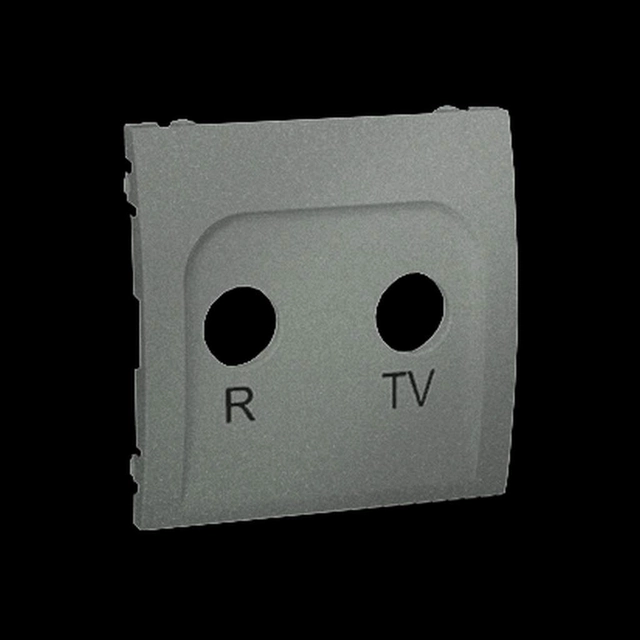 CLASSIC cover for the R-TV end and pass-through antenna socket graphite, metallized MAP / 25 *** ŻŻŻ