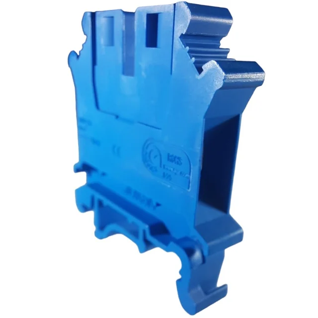 Clip on terminal block rail 10mm² blue 32A 42.5x47mm 690V