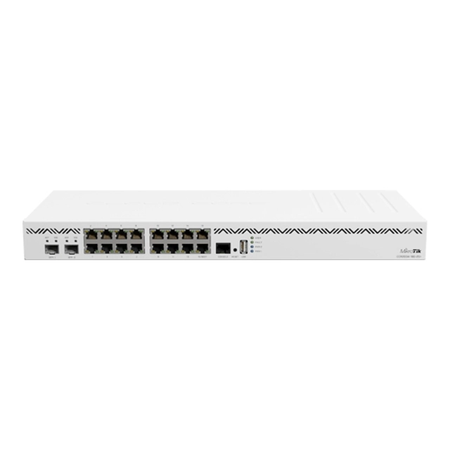 Cloud Core ruuter, 16 x Gigabit, 2 x SFP+, RouterOS L6, 1U - MikroTik CCR2004-16G-2S+