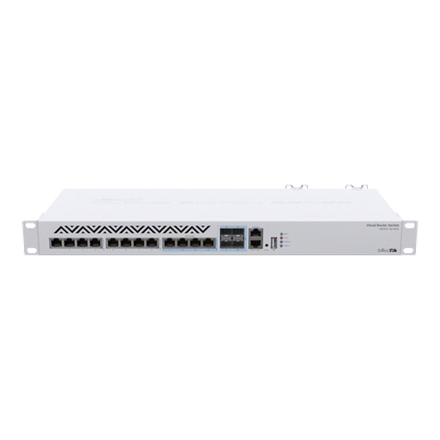 Cloud-Router-Switch, 8 x 10G Ethernet, 4 x 10G Combo RJ45/SFP+, - Mikrotik CRS312-4C+8XG-RM