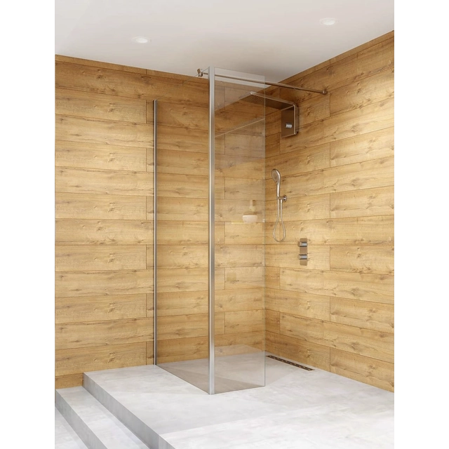 Clusi Ares 100 dušas siena ar Clean Glass pārklājumu, pa labi