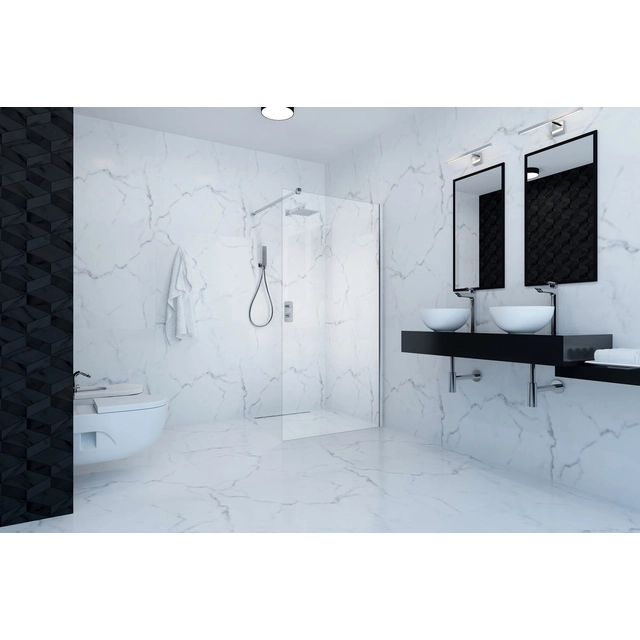 Clusi Zeus 120 shower wall with Clean Glass coating