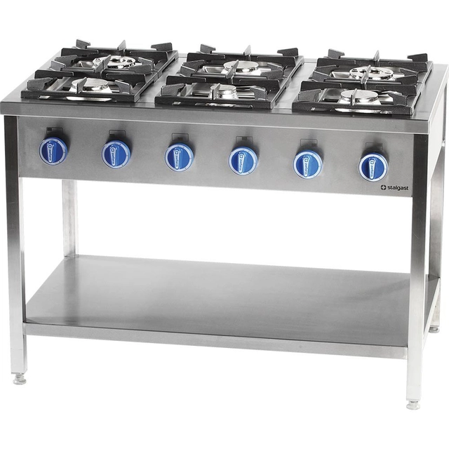 Cocina a gas 6-Palnikowa 36.5 kW Gas natural Stalgast 979621