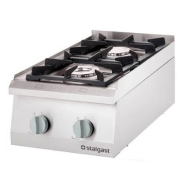 Cocina de gas 2-Palnikowa 10.5 kW Gas envasado Stalgast 9705230