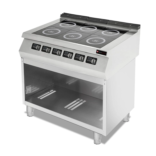 Cocina de inducción | 6-palnikowa | 18 kW | 400V | base abierta | línea 700 | RQ.PLS.7IND030