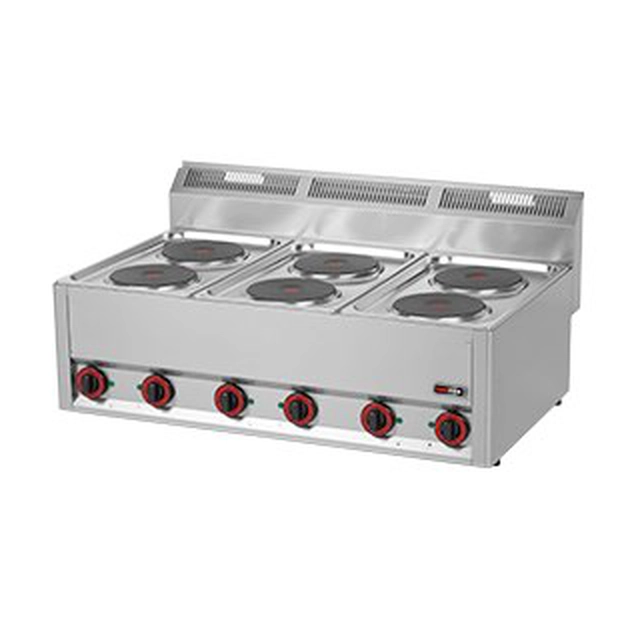 Cocina eléctrica 12 kW 6 placas SP-90ELS Redfox