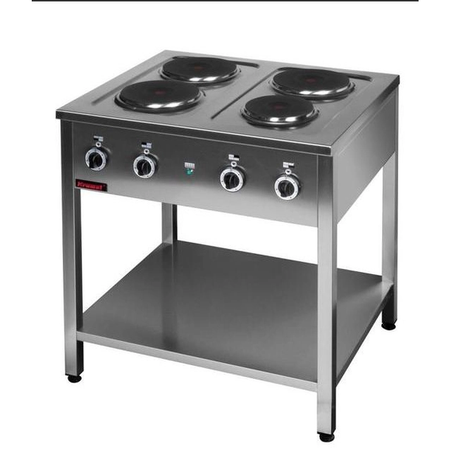 Cocina eléctrica 4-palnikowa independiente, 800x700x850 mm KROMET, 000.KE-4M