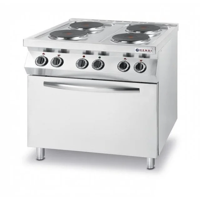 Cocina eléctrica 4-płytowa Línea Cocina con horno eléctrico de convección GN 1/1 HENDI 225936 225936