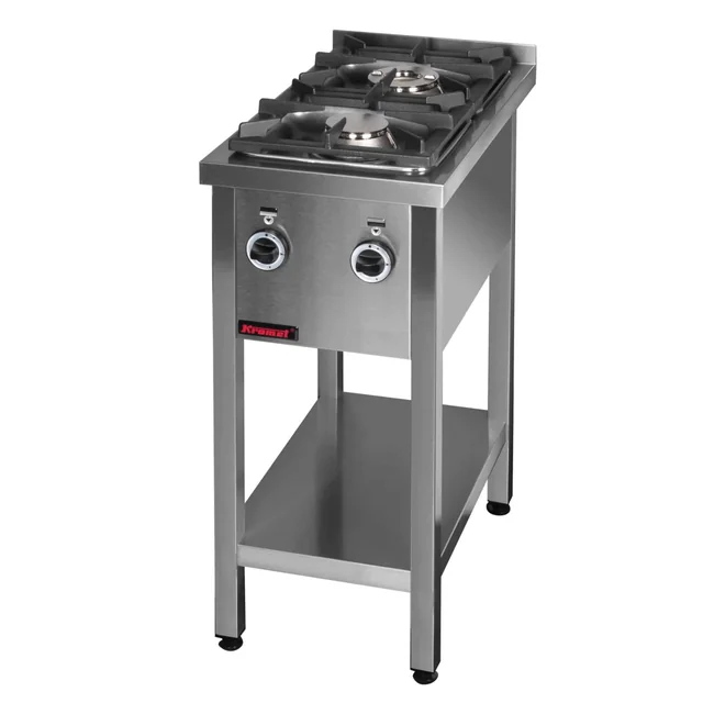 Cocina Profesional a Gas 2-Palnikowa 1x4,5kW+1x7,5kW Kromet 000.Kg-2m