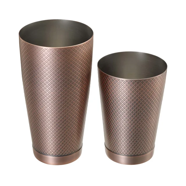 Coctelera de estaño Diamond Lattice, cobre antiguo, Barfly, 830/530ml