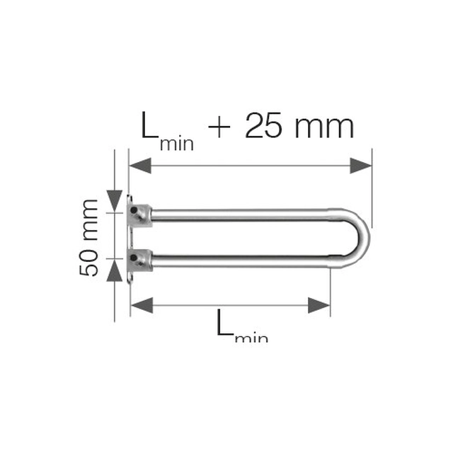 Codo KAN-therm PUSH con tubo de Cu y soporte 14x2 - niquelado L=200