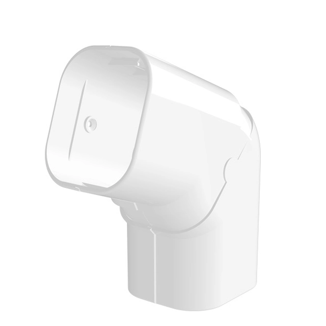 Codo para conducto de tubería de aire acondicionado Tecnosystemi, flexible vertical New-Line CPS72-EXC blanco