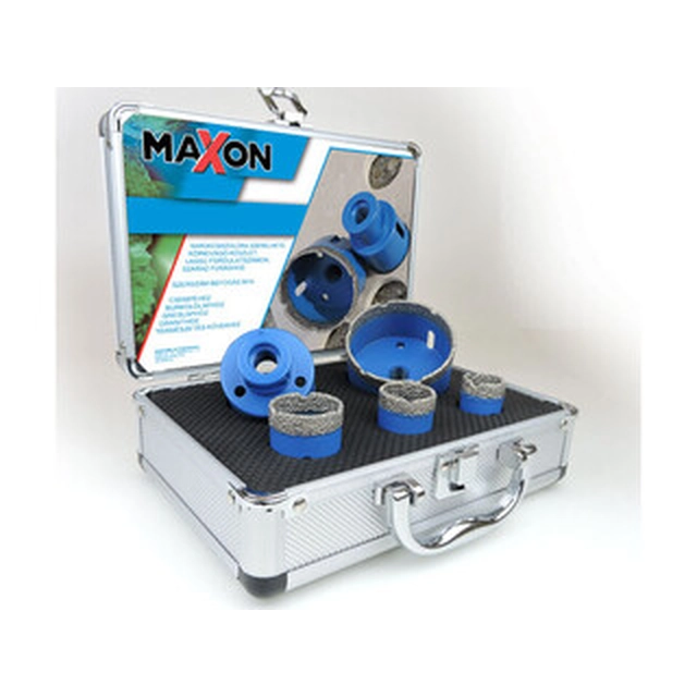 Coffret de forets diamantés Diatech Maxon pour meuleuse d'angle 20-27-35-55-68 mm