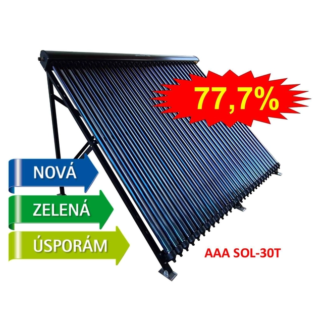 Colector de tubo de vacío solar AAA SOL-30T con construcción