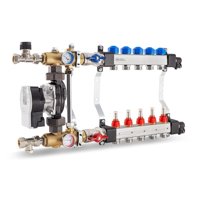 Colector InoxFlow con sistema de mezcla (serie USFP) -10 circuitos