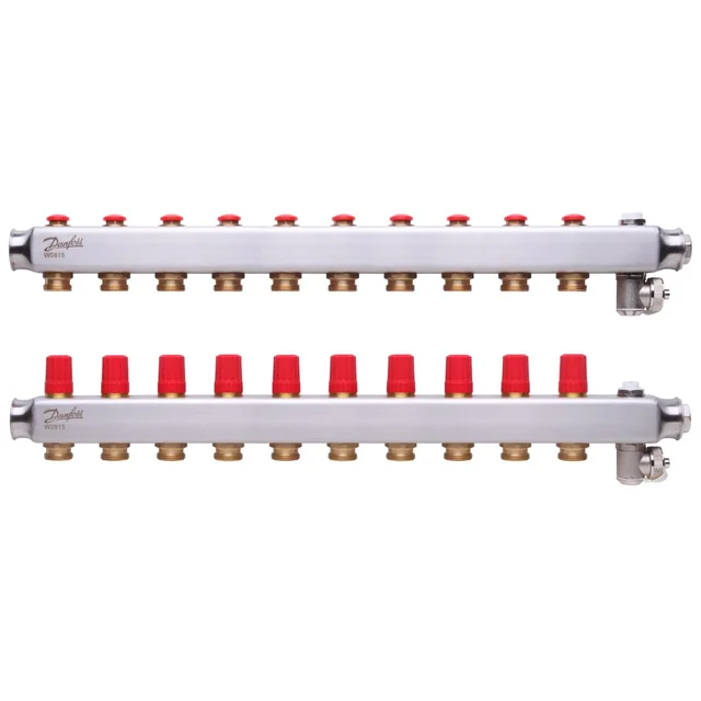 Coletor de piso radiante ajustável DANFOSS, SSM-10F 10 anéis