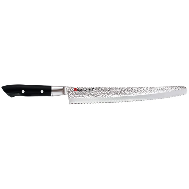 Coltello da pane forgiato VG10 HM lunghezza 25 cm martellato