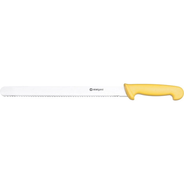 Coltello universale seghettato L 300 mm giallo