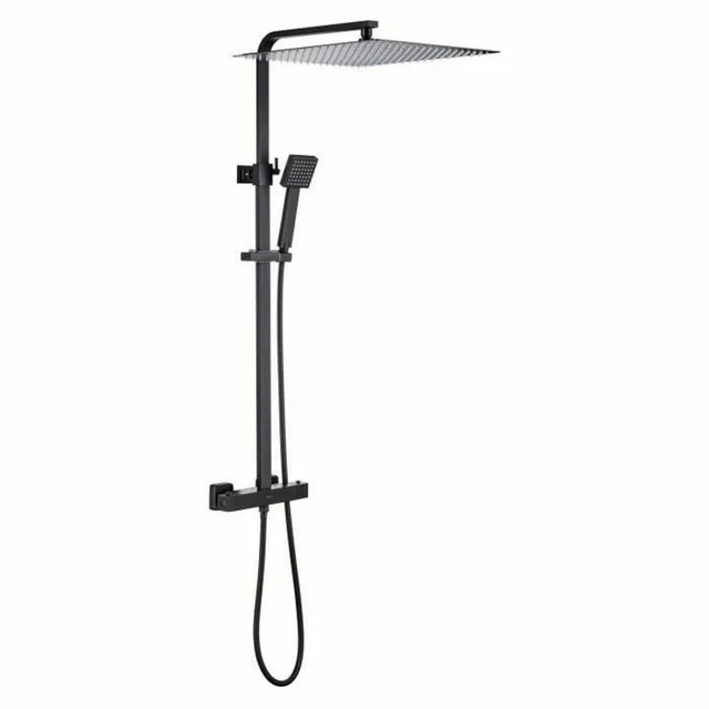 Columna de Ducha Oceanic Negro Mate Acero Inoxidable ABS 40 x 40 cm