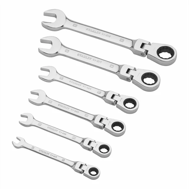 Combination spanner set Stanley 181a.25cpepb 8-19 mm 6 Części