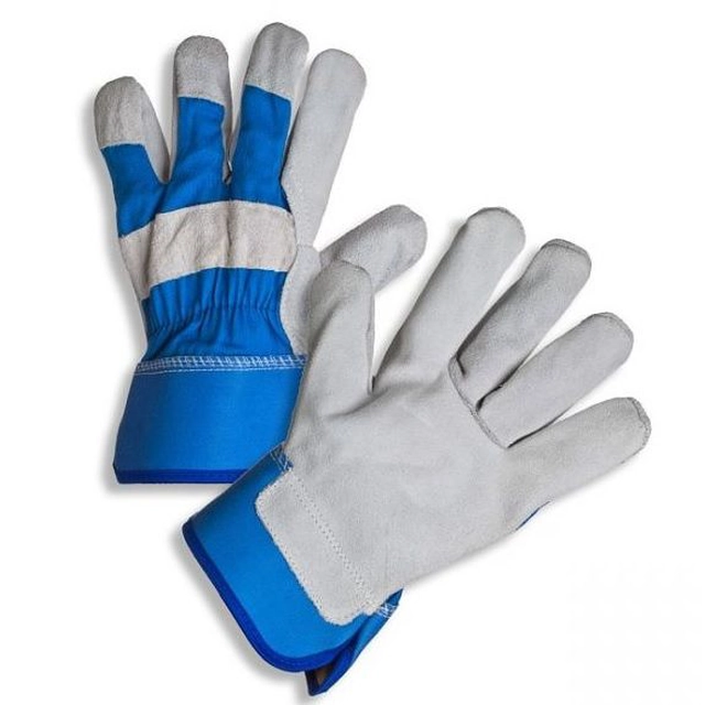 Combined protective gloves made of split beef - size 10