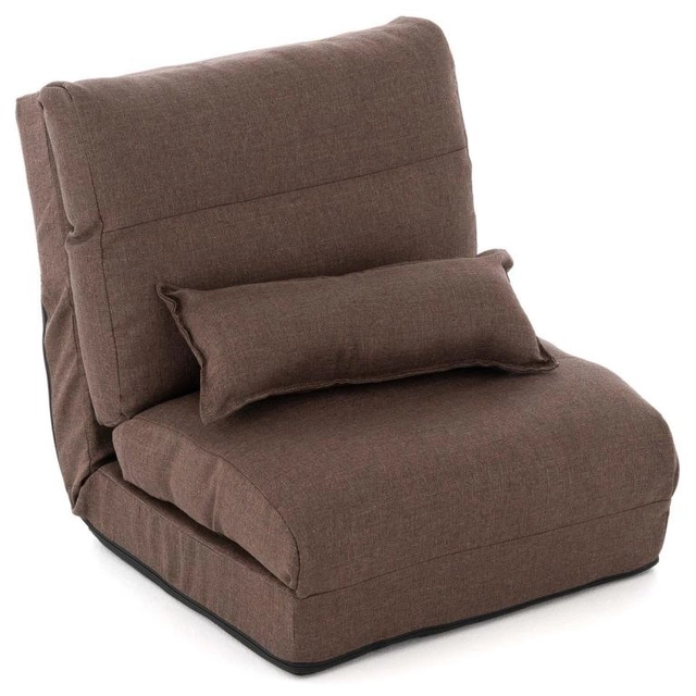 Comfortable reclining chair 220 x 60 x 14 cm, brown