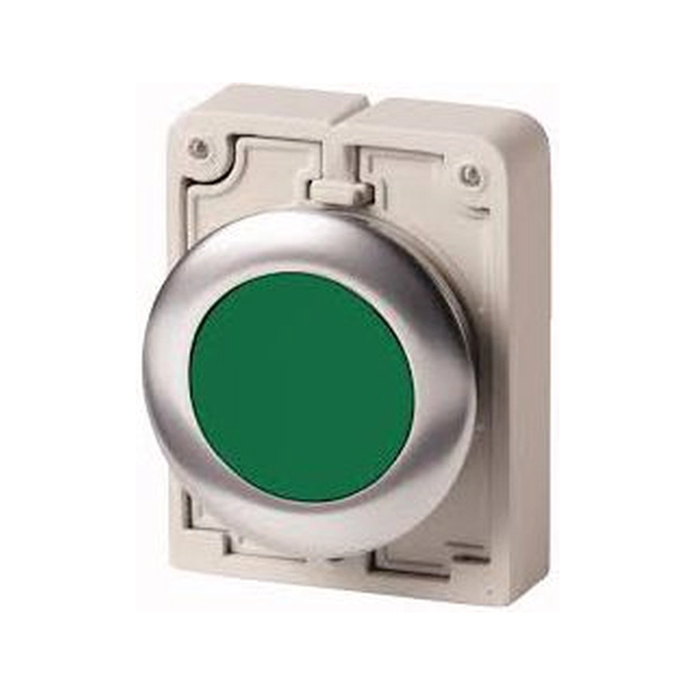 Commande Eaton Button 30mm plat vert avec ressort de rappel (182919)