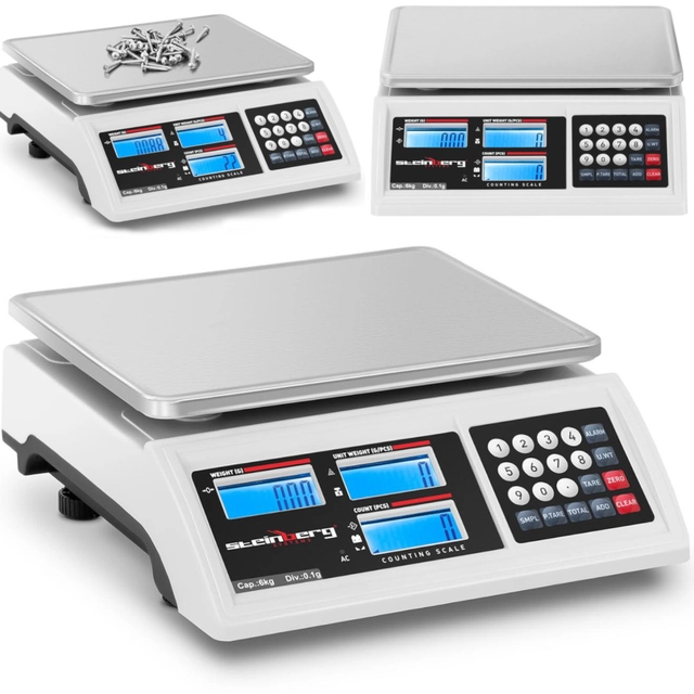 Commercial scale counting LCD RS232 6000 g / 0.1 g