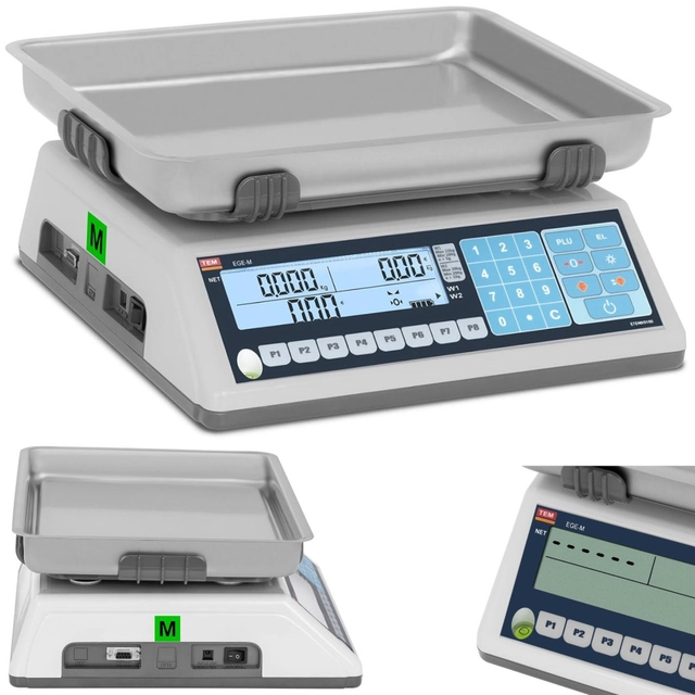 Commercial store scale interface RS232 PLU 30 kg / 10 g LCD M LEGALIZATION