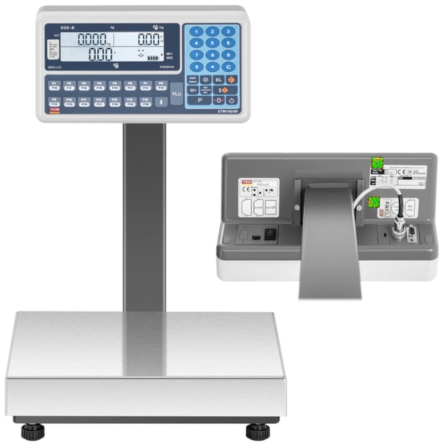 Commercial warehouse scale interface RS232 30 kg / 0,01 kg LCD M LEGALIZATION