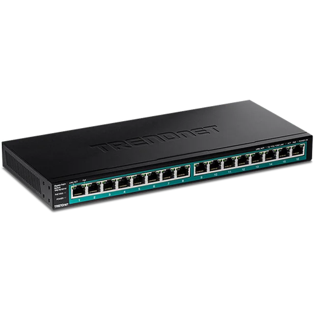 Commutateur 16 Ports Gigabit PoE/PoE+ 120W - TRENDnet TPE-TG161H