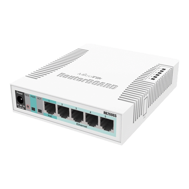 Commutateur intelligent cloud, 5 x Gigabit, 1 x SFP - Mikrotik CSS106-5G-1S