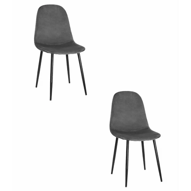 COMO chair - dark gray velvet x 2