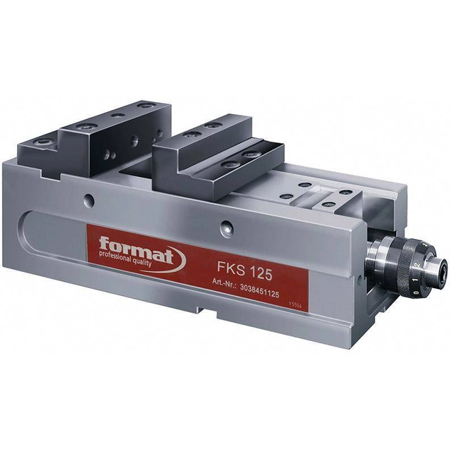 Compact vice FKS 125mm, stepped jaws FORMAT